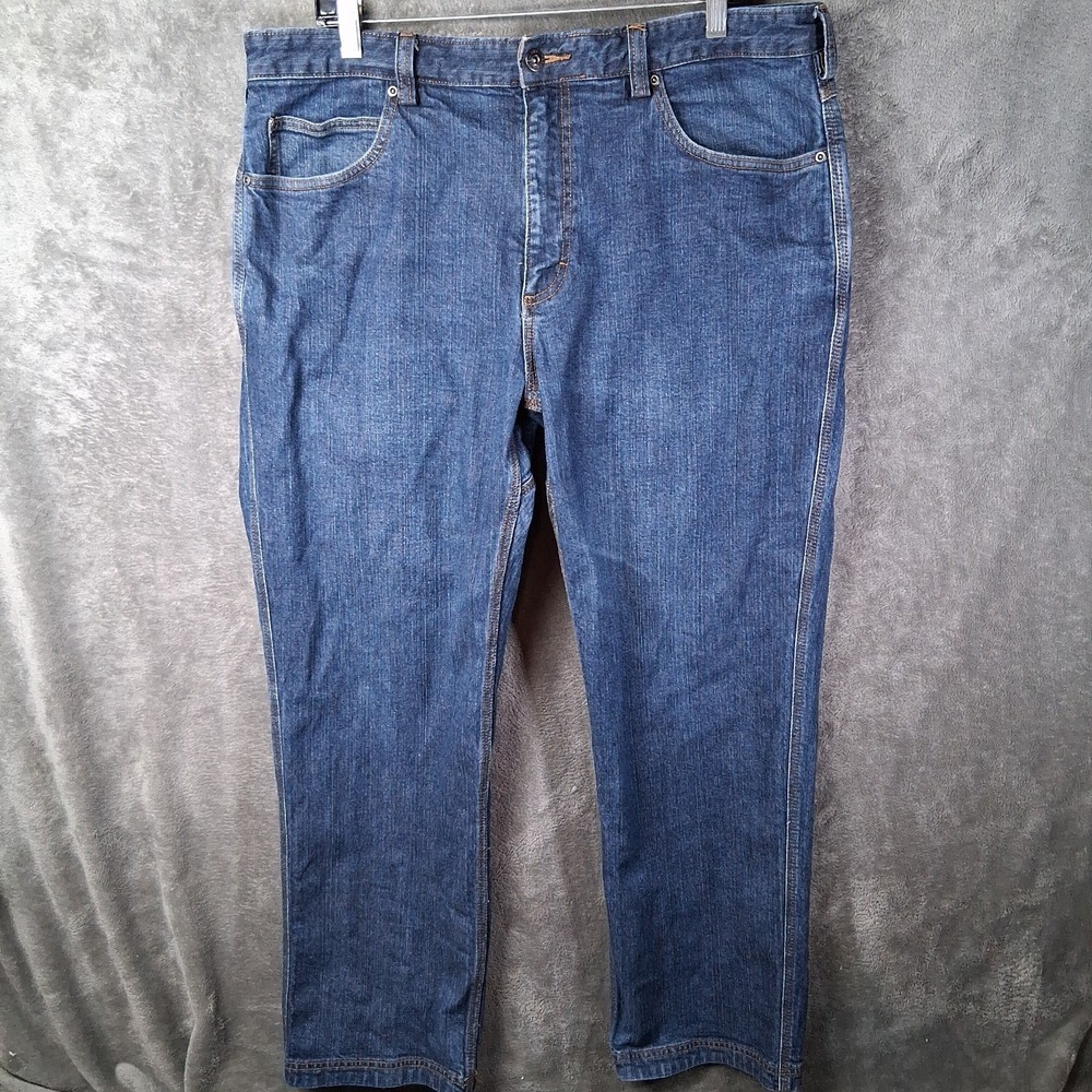 Duluth Trading Flex Ballroom Jeans Men Size 38x30 Blue Straight Mid-Rise